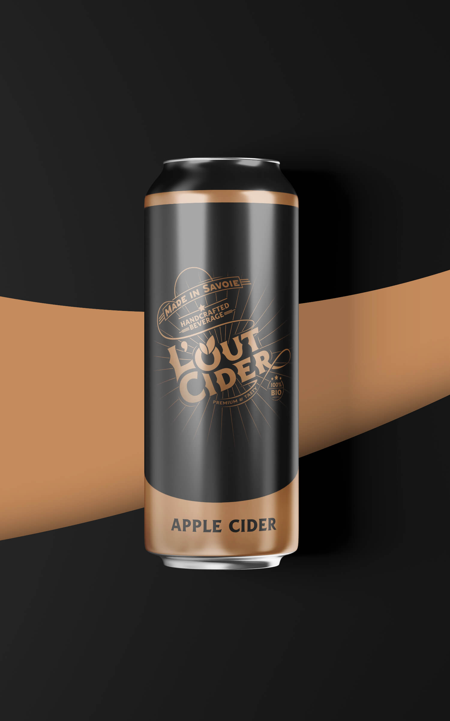 packaging outcider canette mockup noir